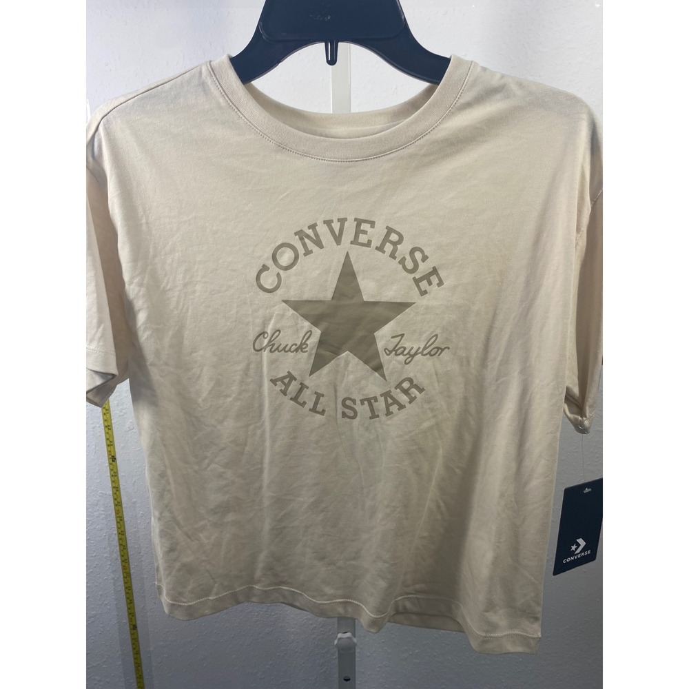 Converse Chuck Taylor All Star Graphic T-Shirt Tan Cream‎ Kids XL 13-15 Yrs NWT